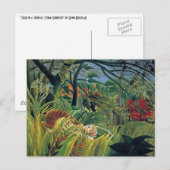 Carte Postale Un tigre dans une tempête tropicale (surpris) (Devant / Derrière)