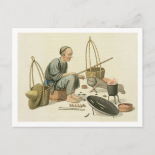 Carte Postale Un Tinker, assiette 37 de 'Le Costume de Chine', f