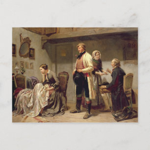 Carte Postale Un toast au couple engagé