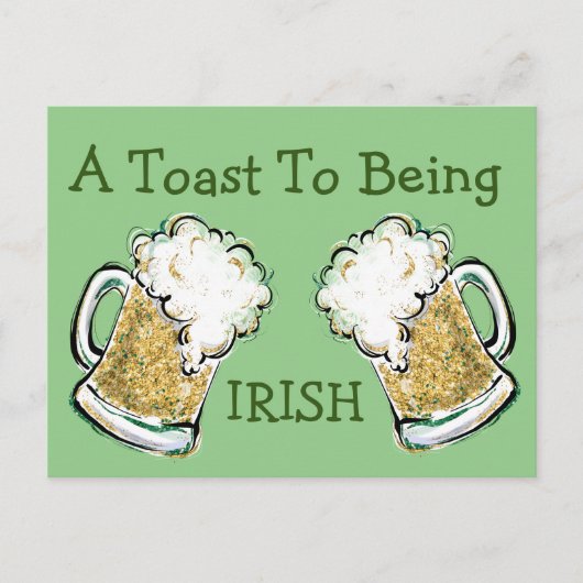 Carte Postale Un Toast Pour Les Irlandais (Devant)