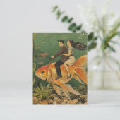 Carte Postale Un tour sur notre poisson rouge géant (Debout devant)