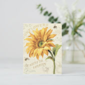 Carte Postale Un tournesol en pleine floraison (Debout devant)