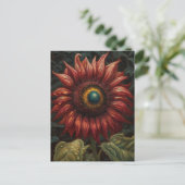 Carte Postale Un tournesol rouille (Debout devant)
