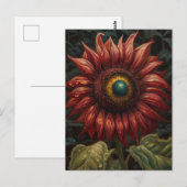 Carte Postale Un tournesol rouille (Devant / Derrière)