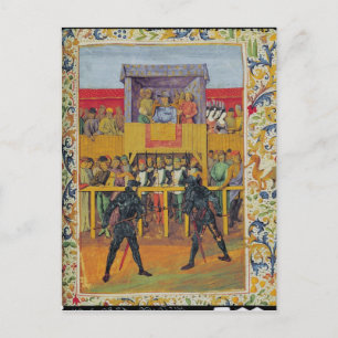 Carte Postale Un tournoi de combat manuel