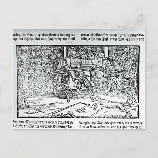 Carte Postale Un tournoi de jousting (Devant)