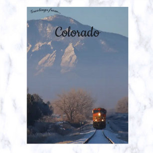Carte Postale Un train en hiver à Boulder Colorado