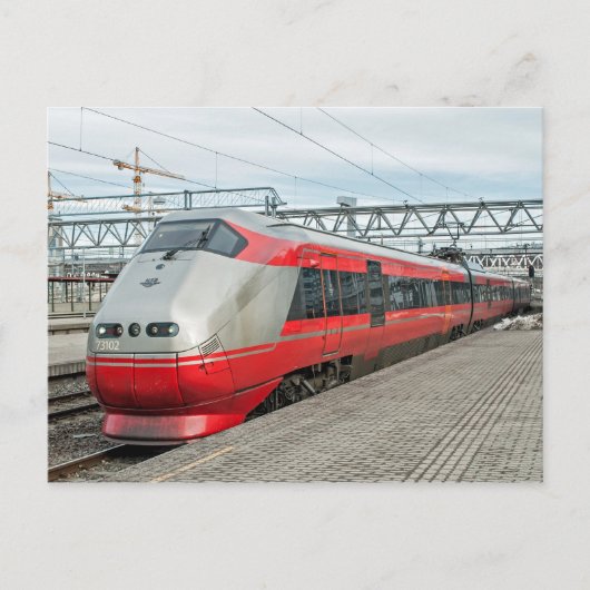 Carte Postale Un train norvégien arrive à Oslo S (Devant)