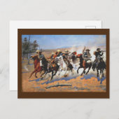 Carte Postale Un trait pour le bois par Remington, (Devant / Derrière)