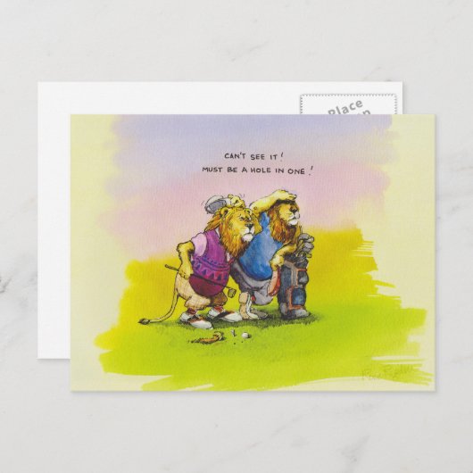 Carte Postale Un trou en un ! (Devant / Derrière)