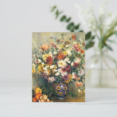 Carte Postale Un vase de chrysanthèmes de Renoir (Debout devant)