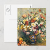 Carte Postale Un vase de chrysanthèmes de Renoir (Devant / Derrière)