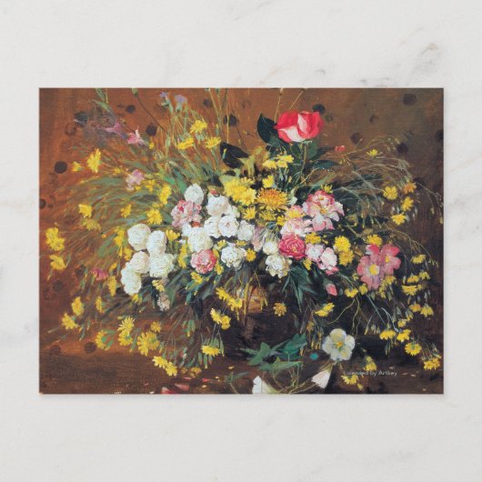 Carte Postale Un vase de fleurs (Devant)
