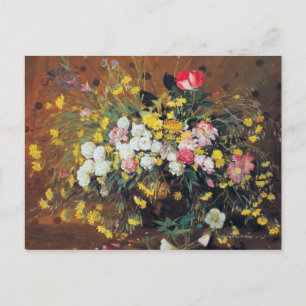 Carte Postale Un vase de fleurs