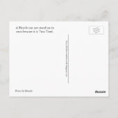 Carte Postale Un vélo jaune recouvert de fleurs - dos drôle (Dos)