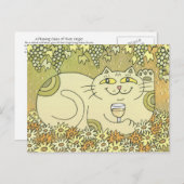 Carte Postale Un verre agréable de Pinot Grigio (Devant / Derrière)