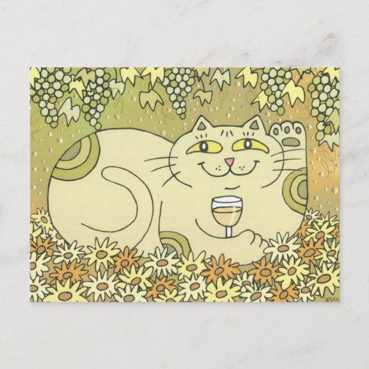 Carte Postale Un verre agréable de Pinot Grigio (Devant)