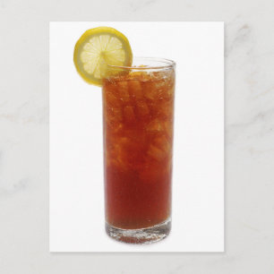 Carte Postale Un verre de thé glacé
