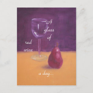 Carte Postale "Un verre de vin rouge par jour..."