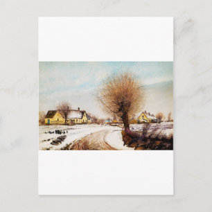 Carte Postale Un village de Seeland. Hiver par Laurits Ring
