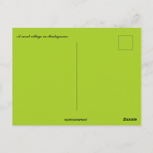 Carte Postale Un village rural à Madagascar (Dos)