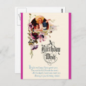Carte Postale Un voeu d'anniversaire (Devant / Derrière)