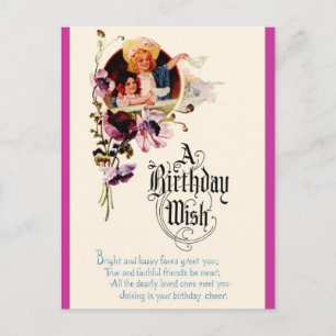 Carte Postale Un voeu d'anniversaire