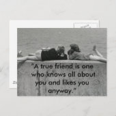 Carte Postale Un vrai ami (Devant / Derrière)