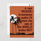 Carte Postale Un vrai ami (Devant / Derrière)