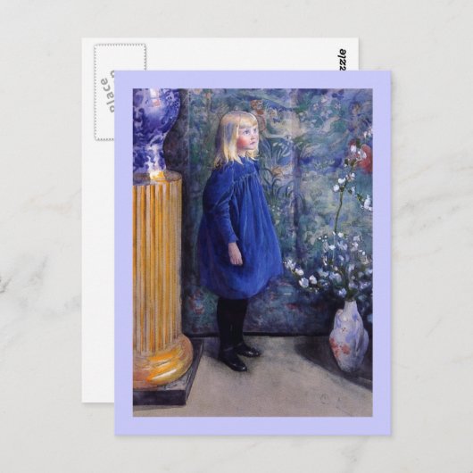 Carte Postale Una en robe bleue (Devant / Derrière)