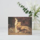 Carte Postale Una et le lion (Debout devant)