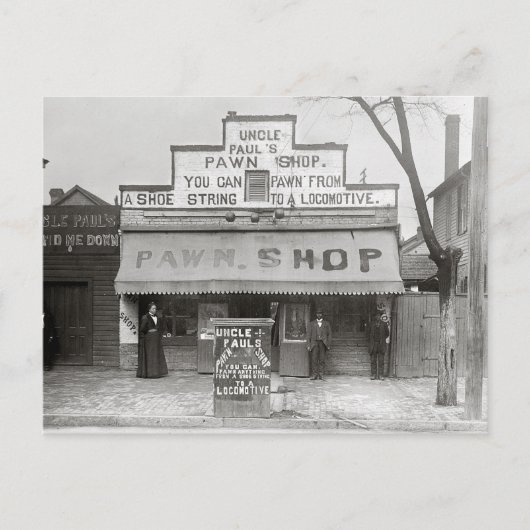 Carte Postale Uncle Paul's Pawn Shop, 1899 (Devant)