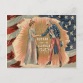 Carte Postale Uncle Sam Lady Liberty US Drapeau (Devant)
