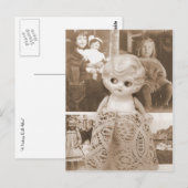 Carte Postale Une affaire de poupée Vintage (Devant / Derrière)