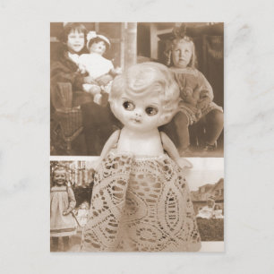 Carte Postale Une affaire de poupée Vintage
