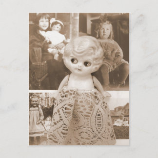 Carte Postale Une affaire de poupée Vintage