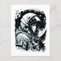 Une astronaute dans l'espace Science-fiction Abstr