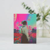 Carte Postale une astronaute en pavot (Debout devant)