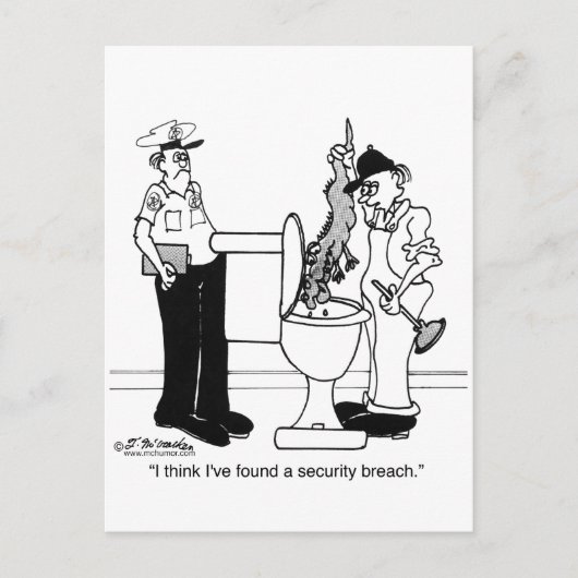 Carte Postale Une atteinte à la sécurité (Devant)