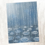 Carte Postale Une autre peinture de jour pluvieux<br><div class="desc">Peinture de pluie et de flaques sur un arrière - plan bleu. Une journée d'été typiquement anglaise.</div>