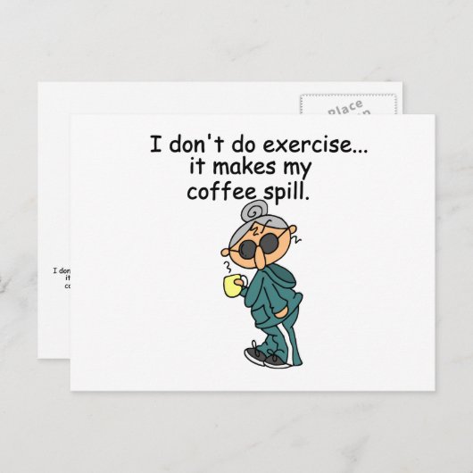 Carte Postale Une Autre Raison De Ne Pas Exercer (Devant / Derrière)