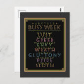 Carte Postale Une autre semaine chargée Black Gfx (Devant / Derrière)