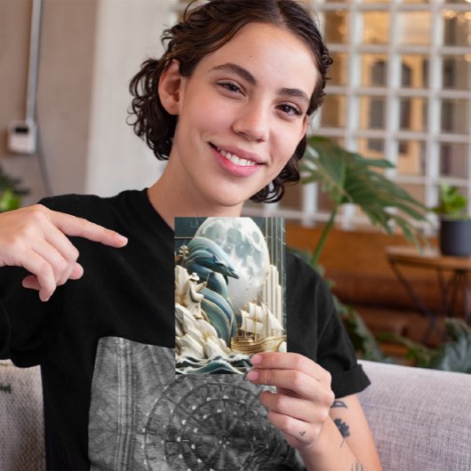 Carte Postale Une aventure maritime au clair de lune