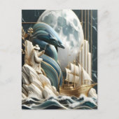 Carte Postale Une aventure maritime au clair de lune (Devant)