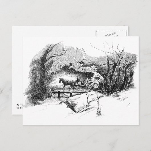 Carte postale : Une balade dans Central Park (Devant / Derrière)