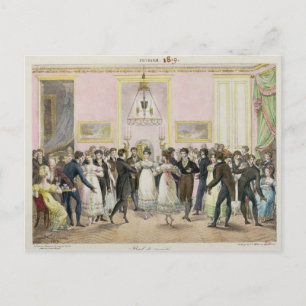 Carte Postale Une balle de la société, gravée par Charles Etienn