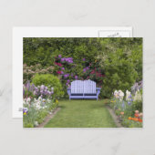 Carte Postale Une banquette bleue vous accueille dans un ressort (Devant / Derrière)