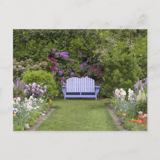 Carte Postale Une banquette bleue vous accueille dans un ressort (Devant)