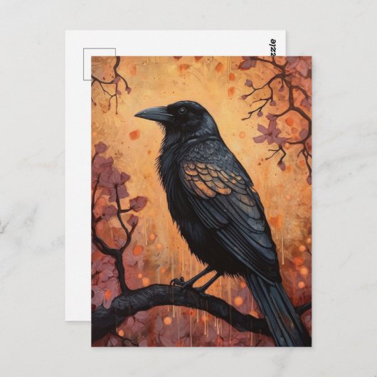 Carte Postale Une belle corneille (Devant / Derrière)