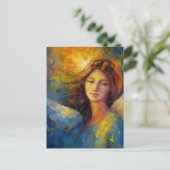 Carte Postale Une Belle Dame Ange (Debout devant)